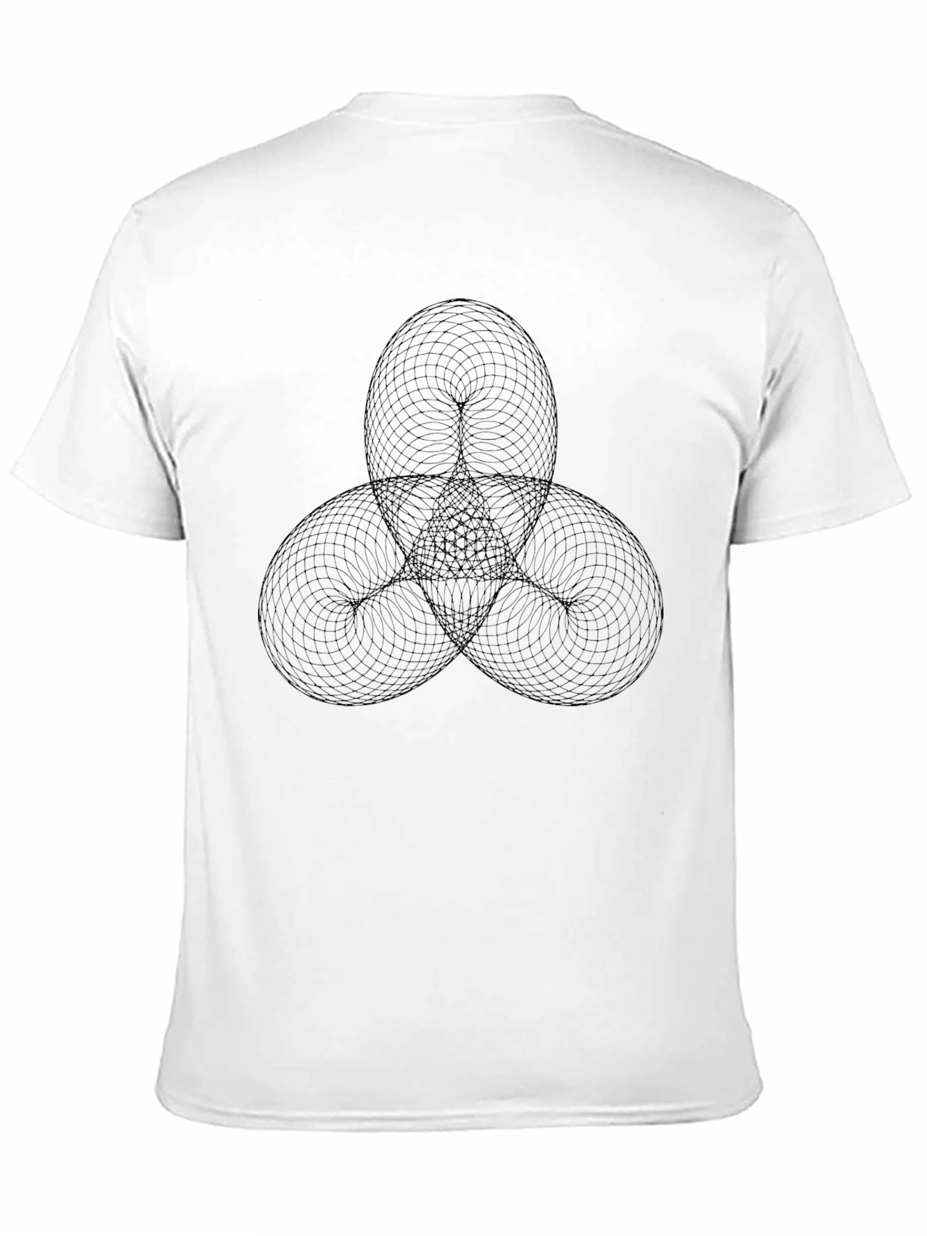 Abstract Graphic Tee - Modern Geometric Design Black Shirt