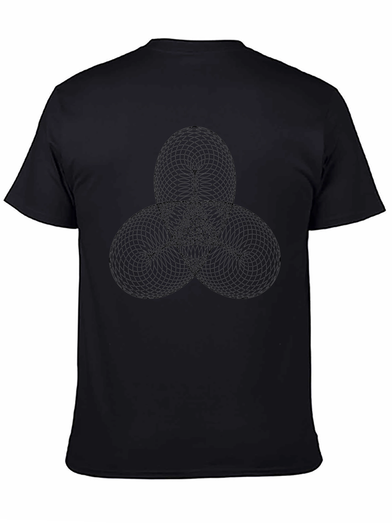Abstract Graphic Tee - Modern Geometric Design Black Shirt