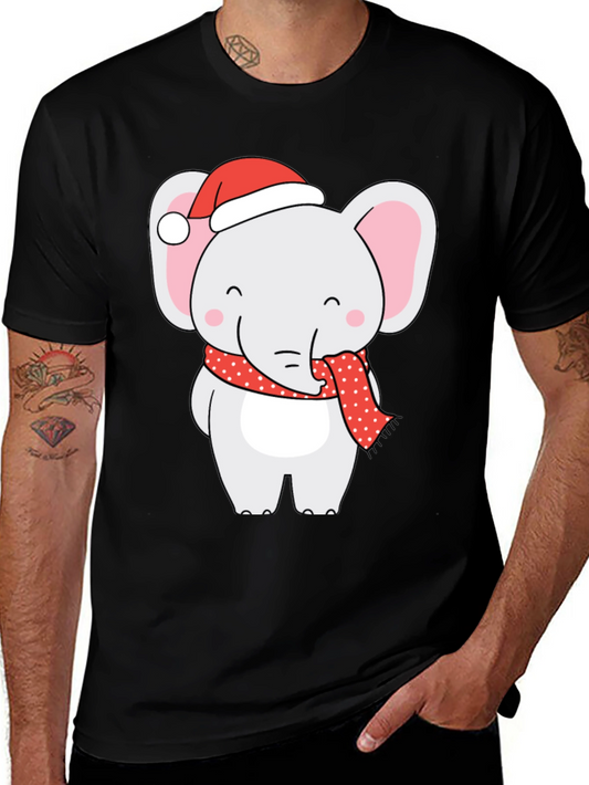 Holiday Elephant Graphic Tee - Festive Fun!