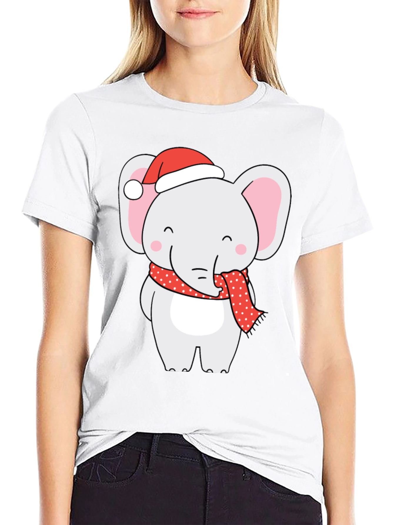 Holiday Elephant Graphic Tee - Festive Fun!