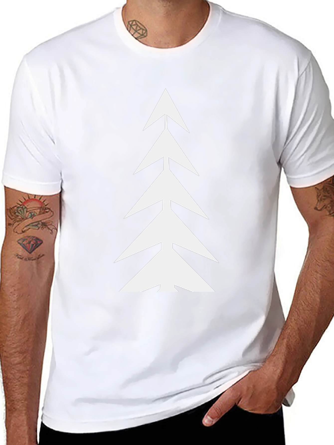 Abstract Christmas Tree Graphic Tee