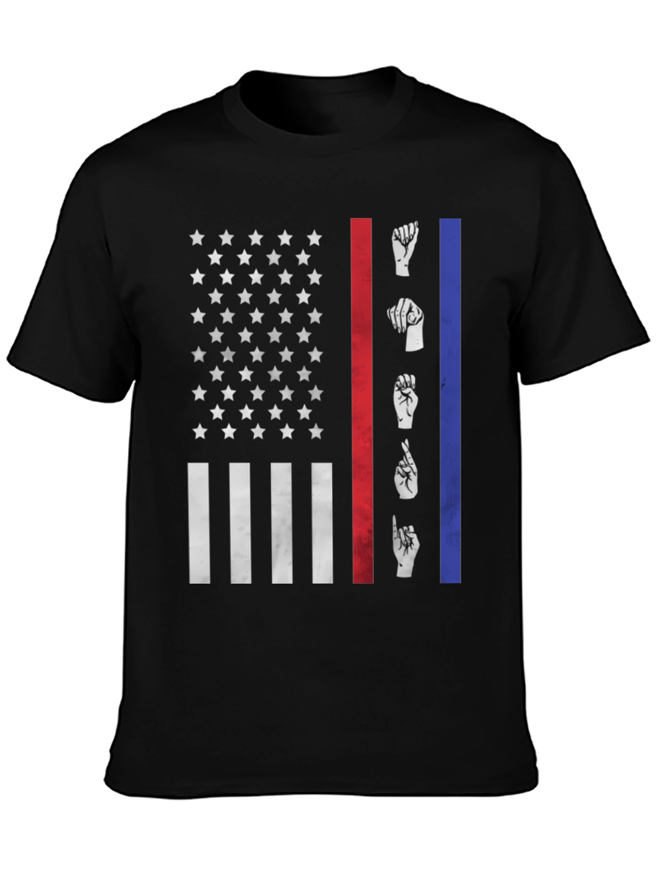 American Flag ASL Graphic T-Shirt
