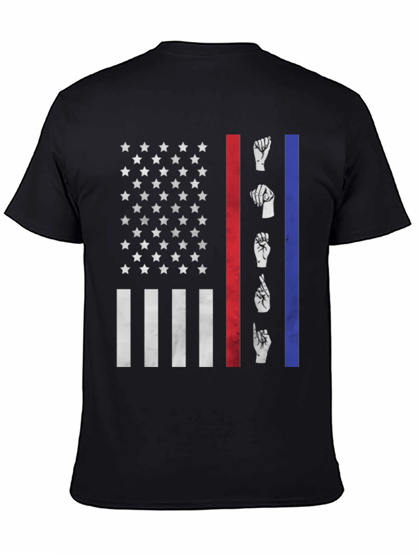American Flag ASL Graphic T-Shirt
