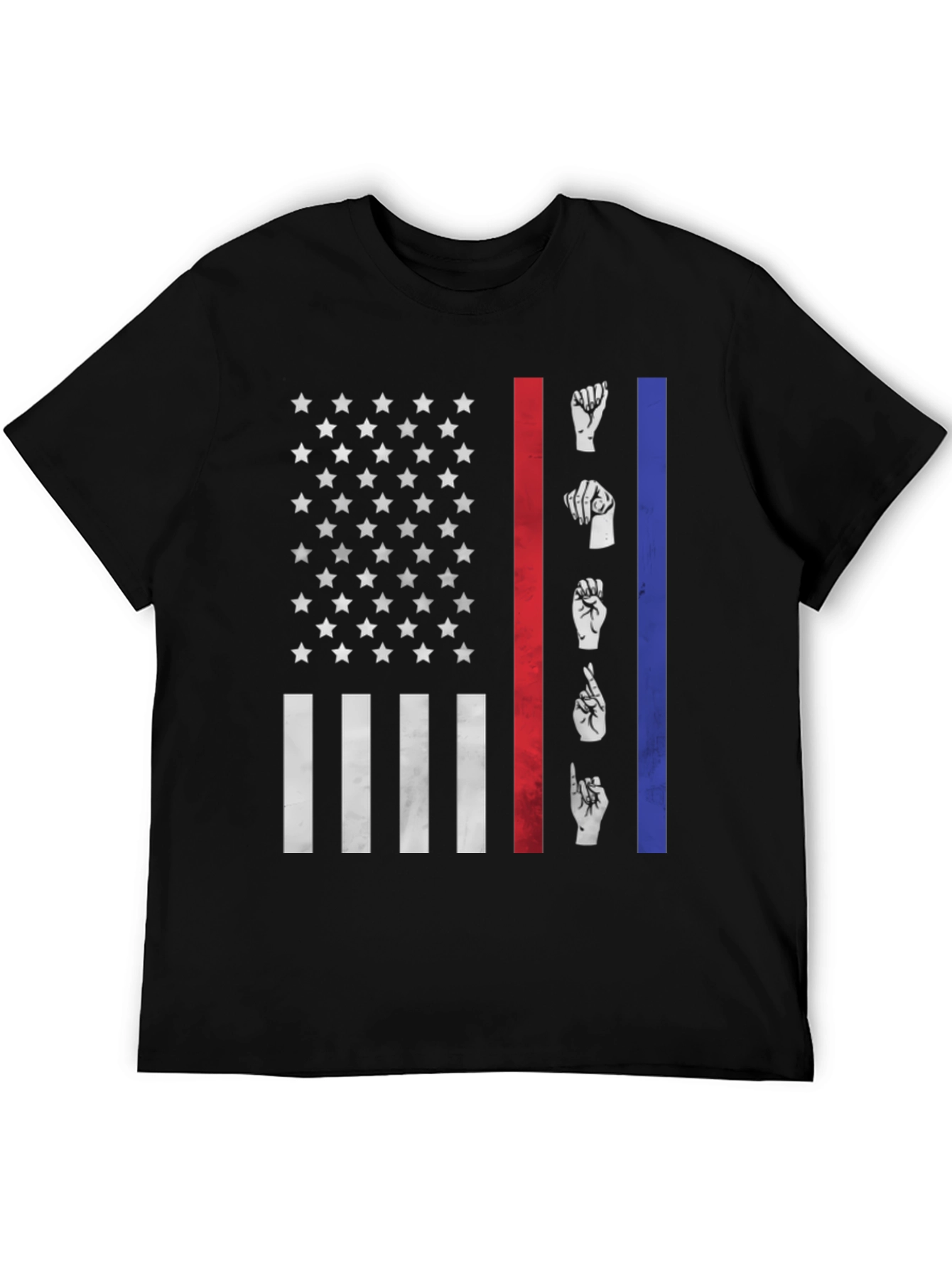 American Flag ASL Graphic T-Shirt