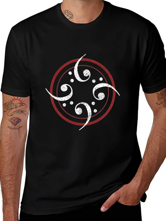 Abstract Symbol Graphic Tee - Black