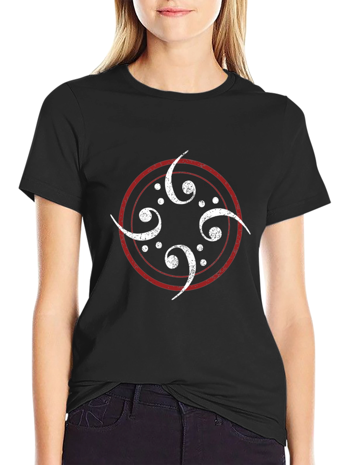 Abstract Symbol Graphic Tee - Black