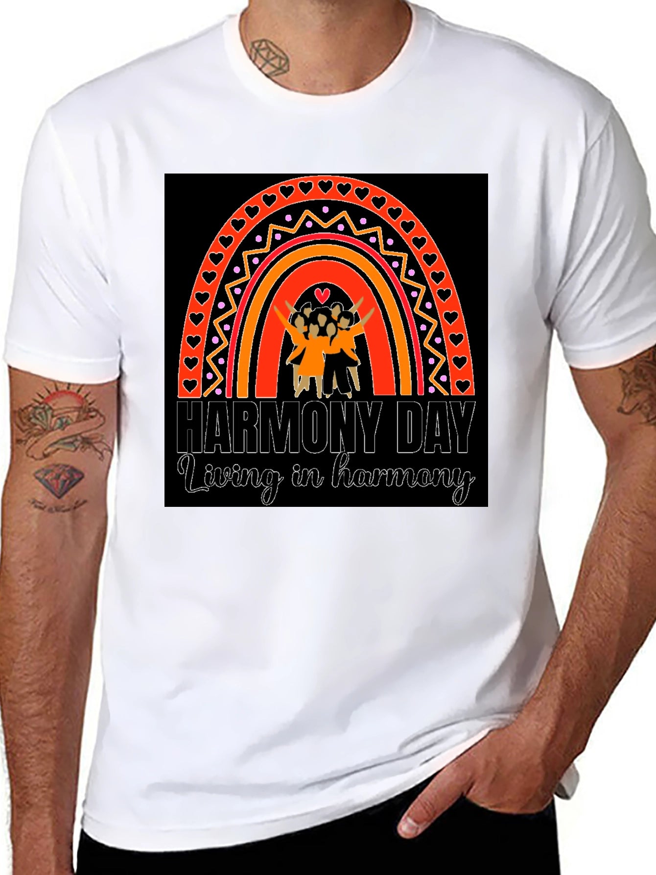 Harmony Day T-Shirt: Living in Harmony Design