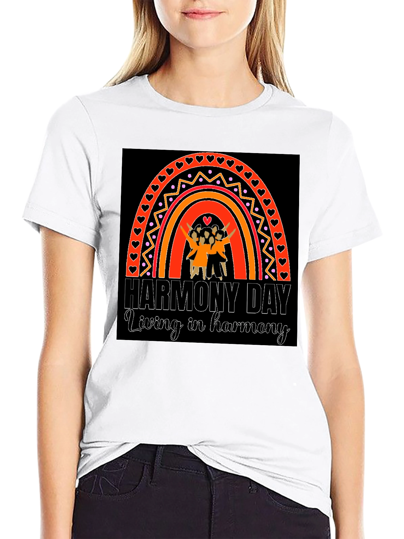 Harmony Day T-Shirt: Living in Harmony Design
