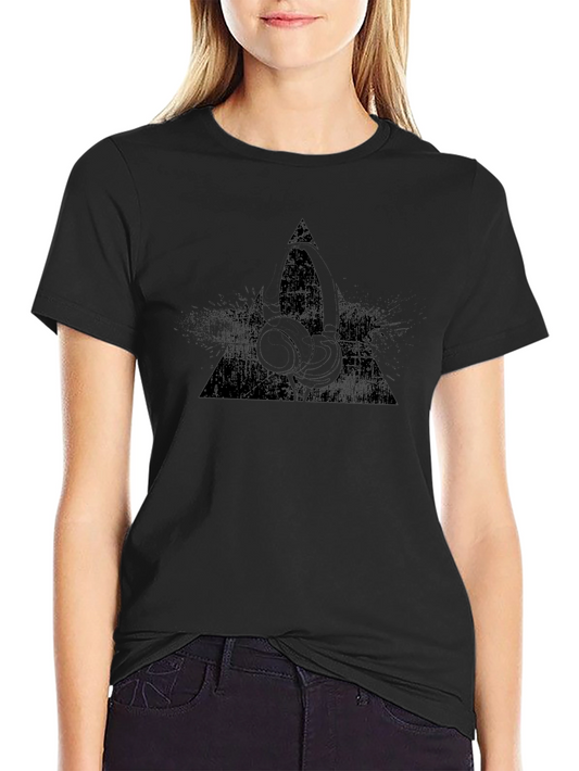 Headphone Triangle Graphic Tee - Black