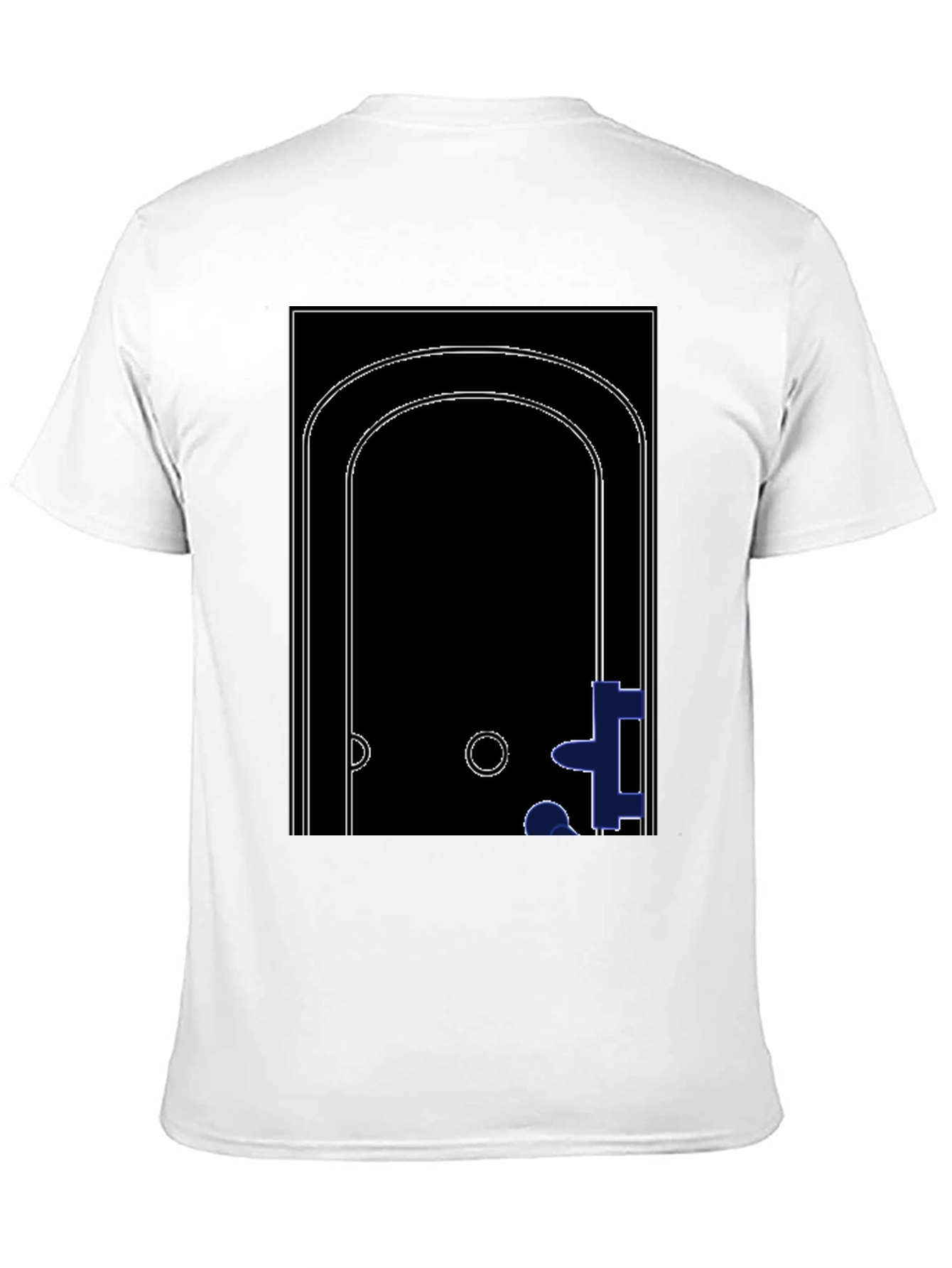 Abstract Doorway Graphic Tee - Modern Black T-Shirt