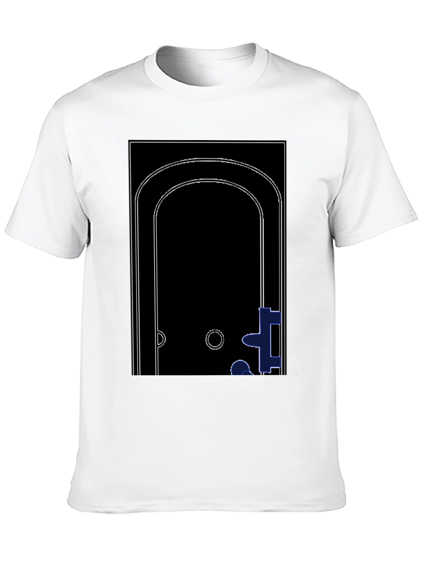 Abstract Doorway Graphic Tee - Modern Black T-Shirt