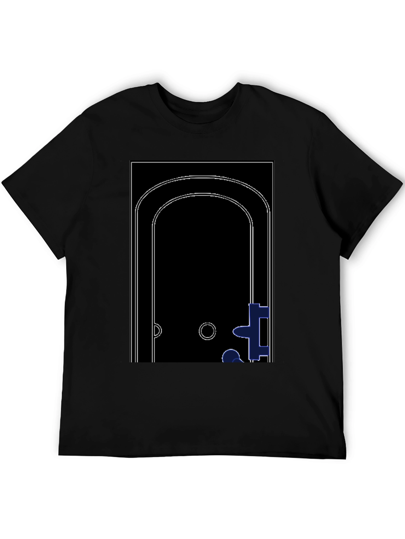 Abstract Doorway Graphic Tee - Modern Black T-Shirt