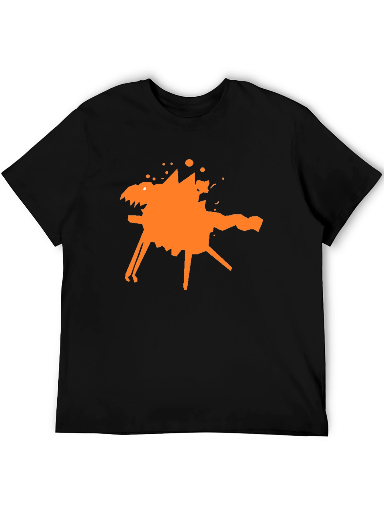 Abstract Graphic Tee - Stylish Black Cotton T-Shirt