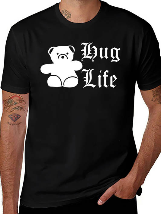 Hug Life T-Shirt - Black Bear Parody Tee