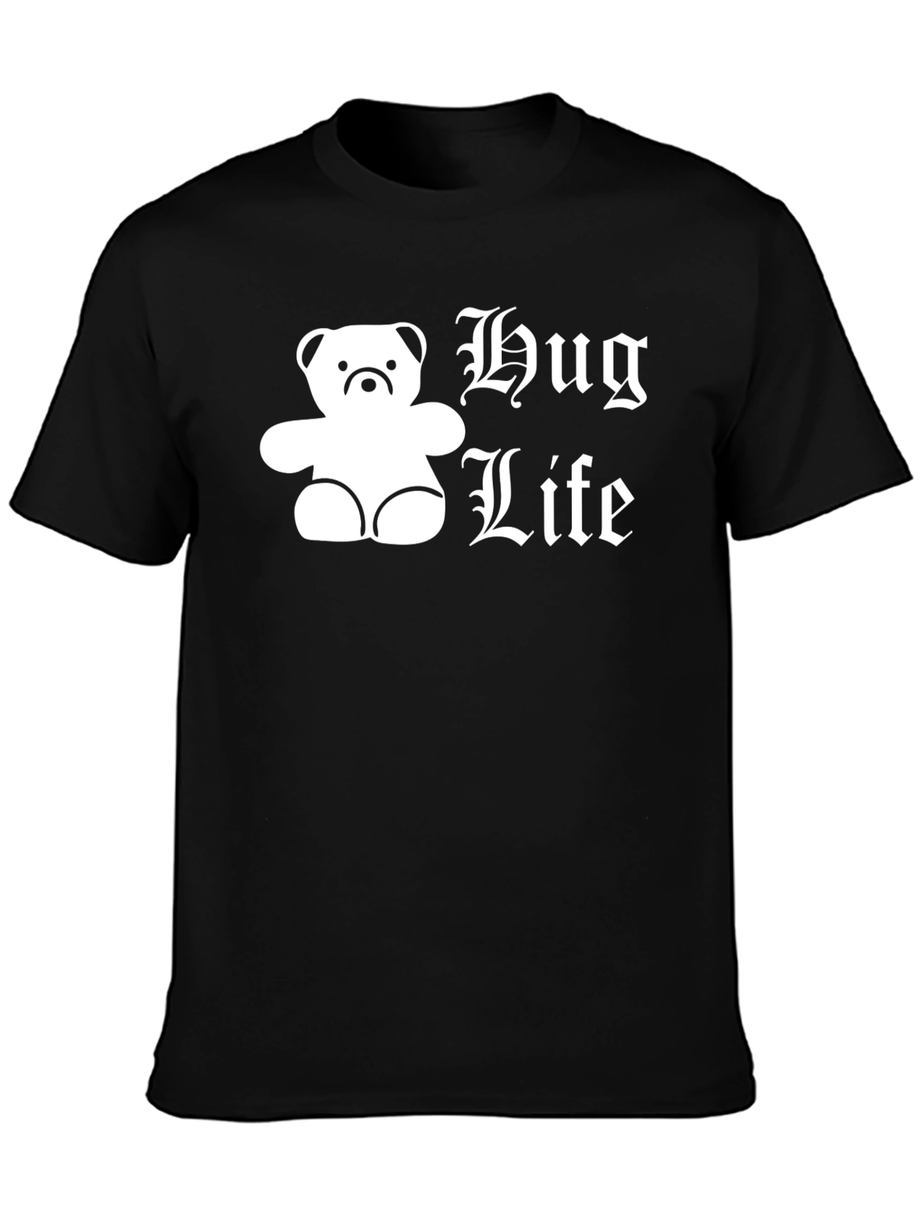 Hug Life T-Shirt - Black Bear Parody Tee
