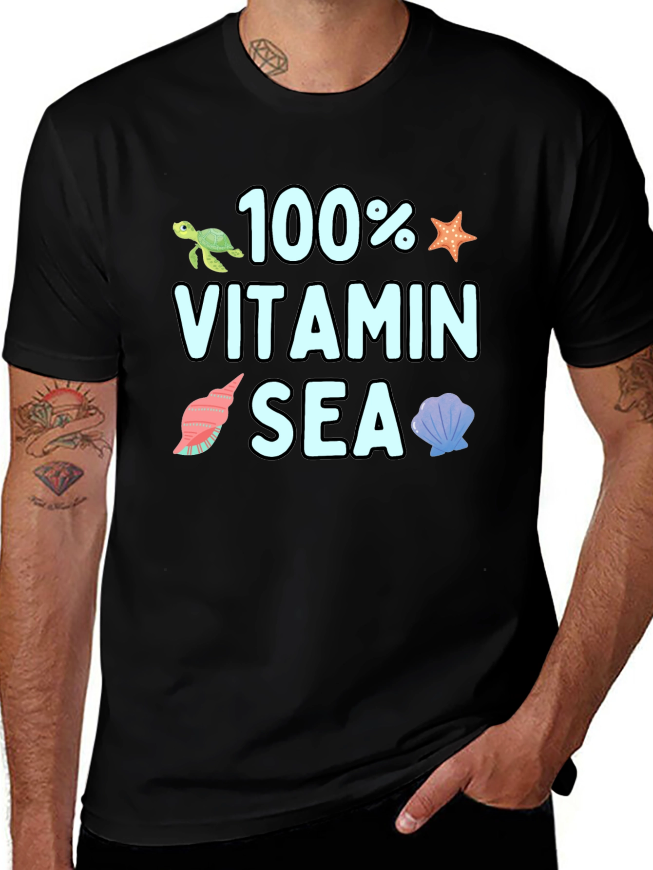 100% Vitamin Sea Graphic T-Shirt