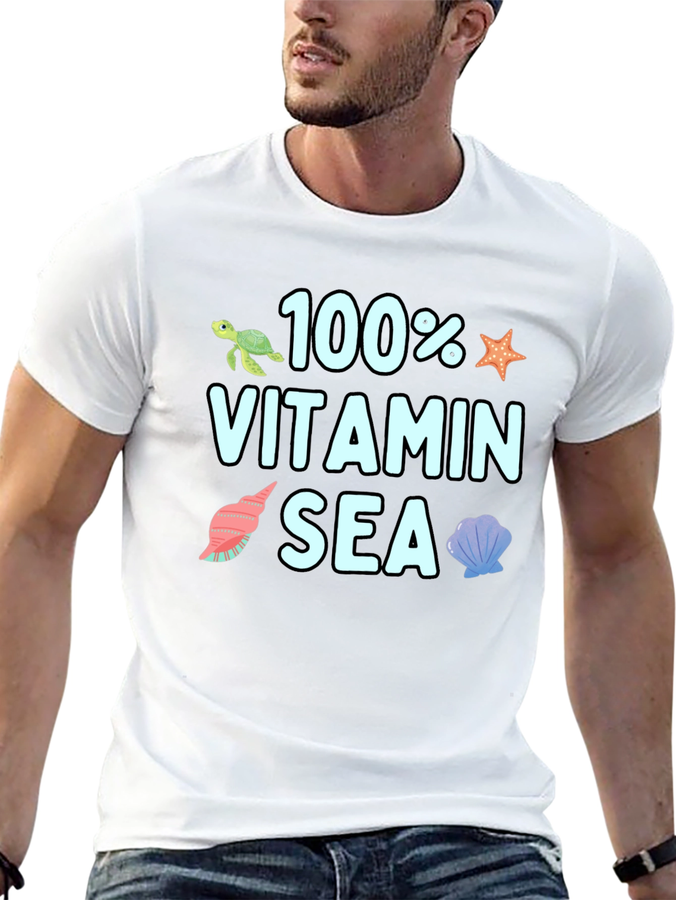 100% Vitamin Sea Graphic T-Shirt