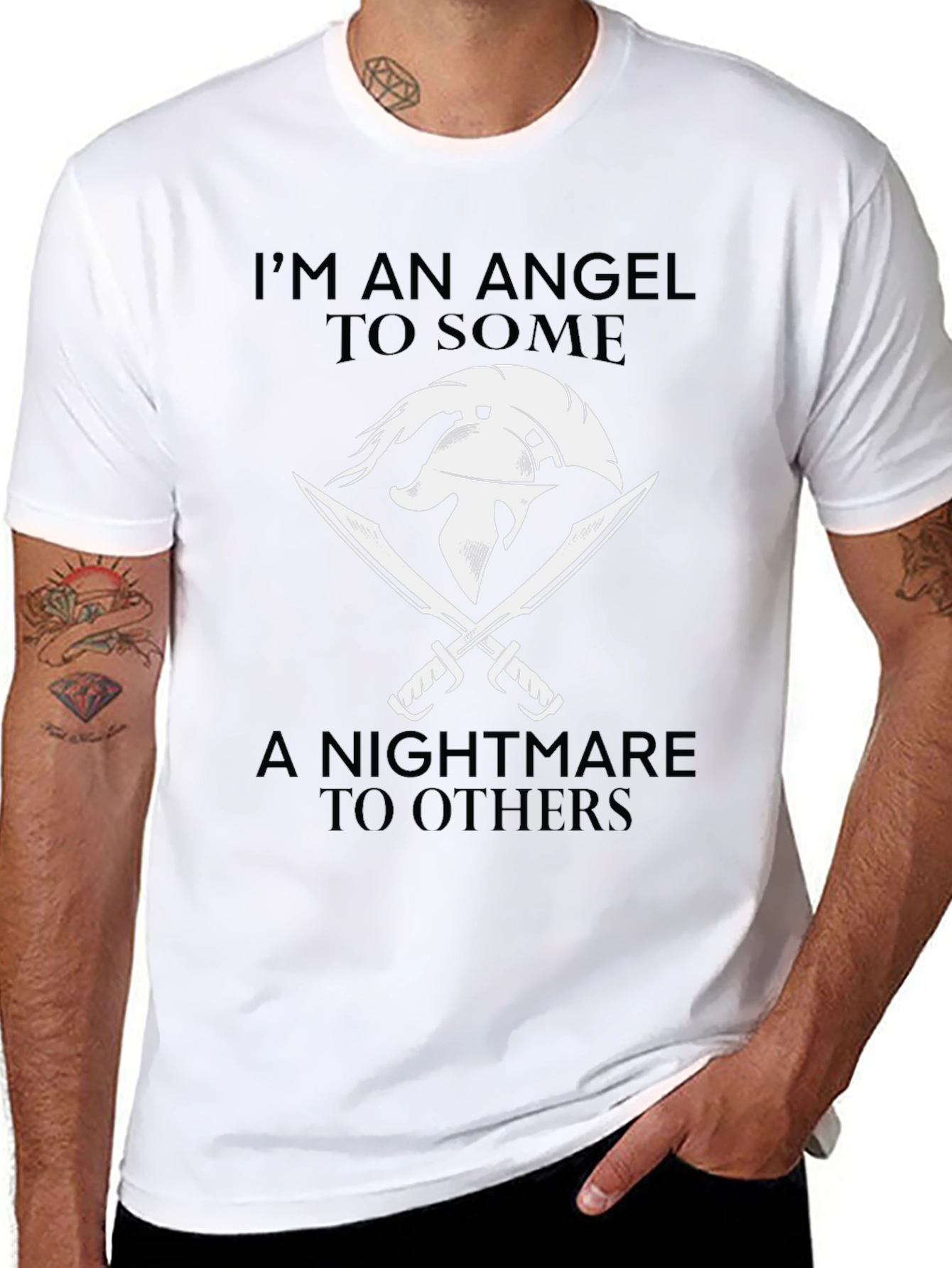 Angel Nightmare Graphic T-Shirt - Mens Black Tee