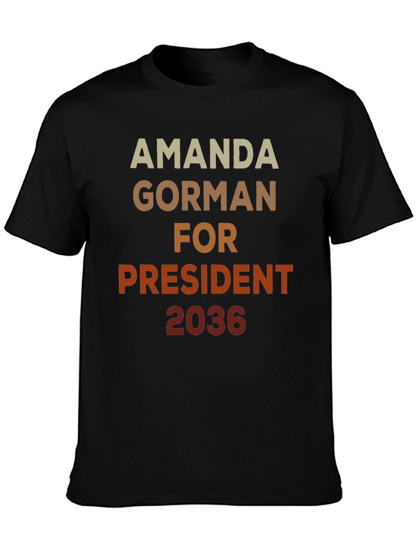 Amanda Gorman For President 2036 Black T-Shirt