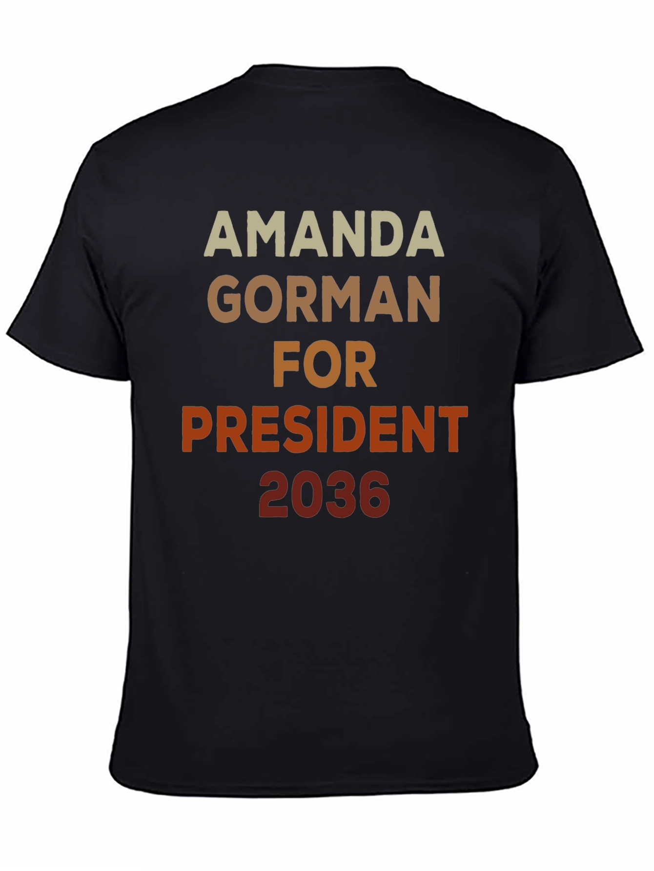 Amanda Gorman For President 2036 Black T-Shirt