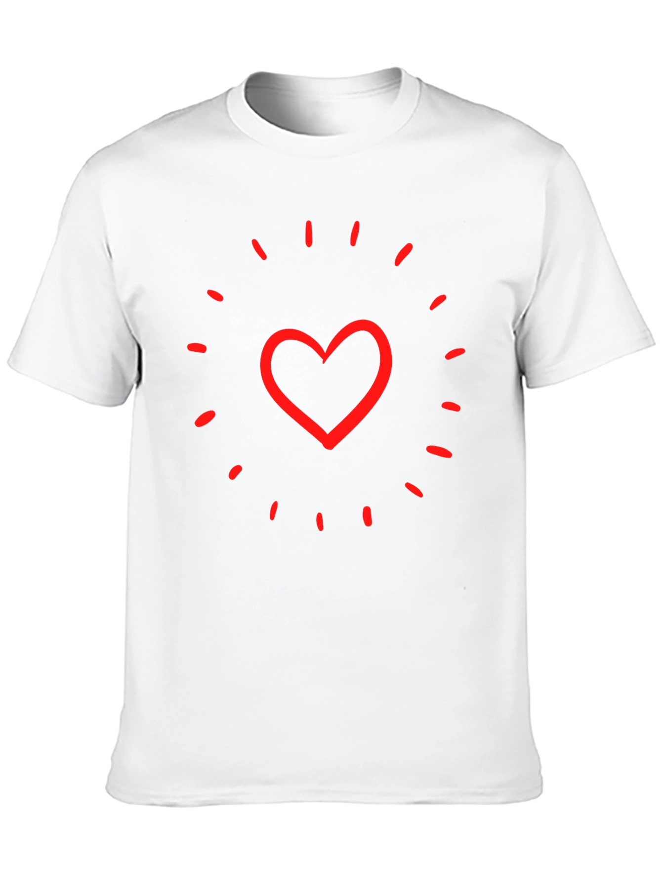 Heart Burst Graphic Tee - Black Cotton T-Shirt