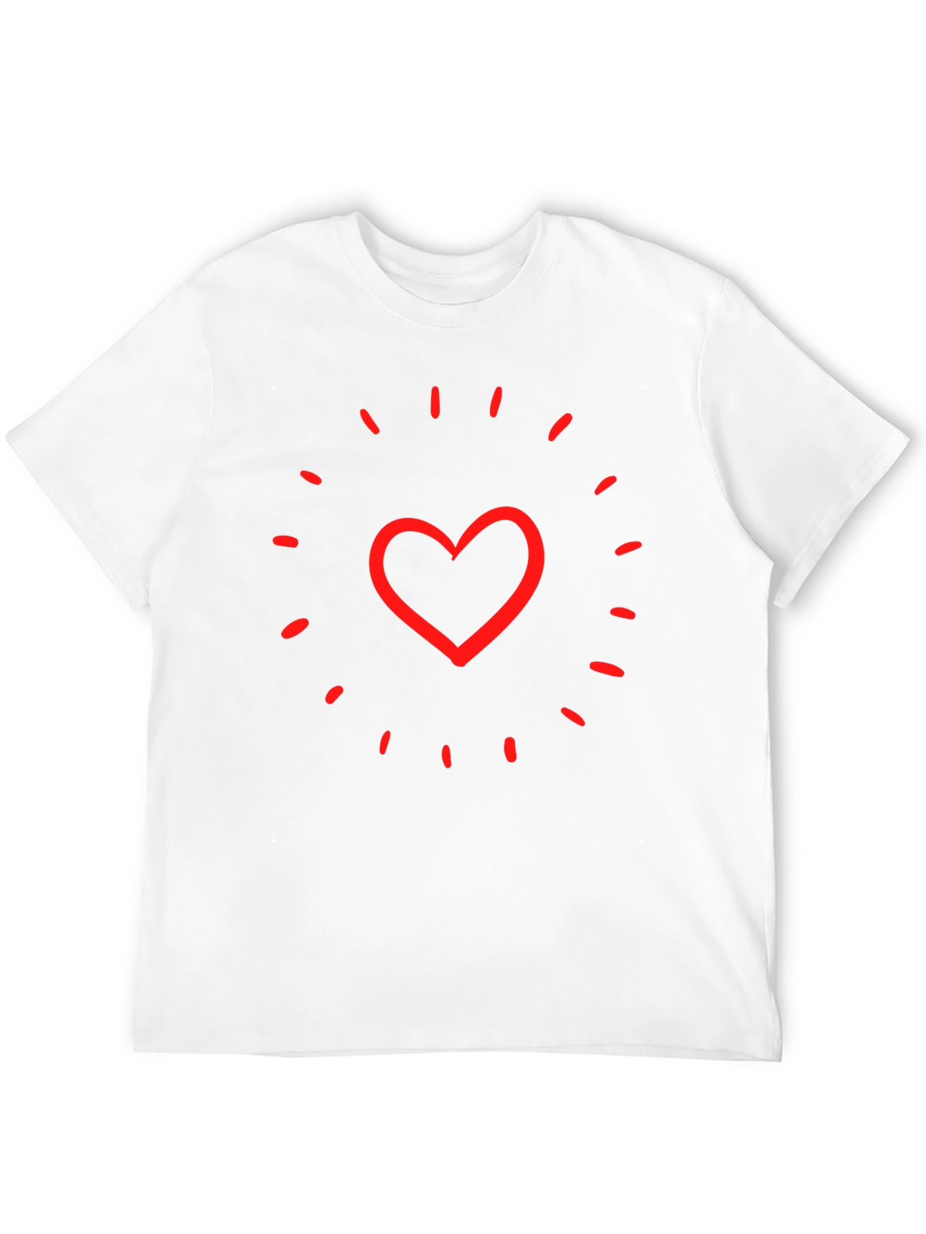 Heart Burst Graphic Tee - Black Cotton T-Shirt