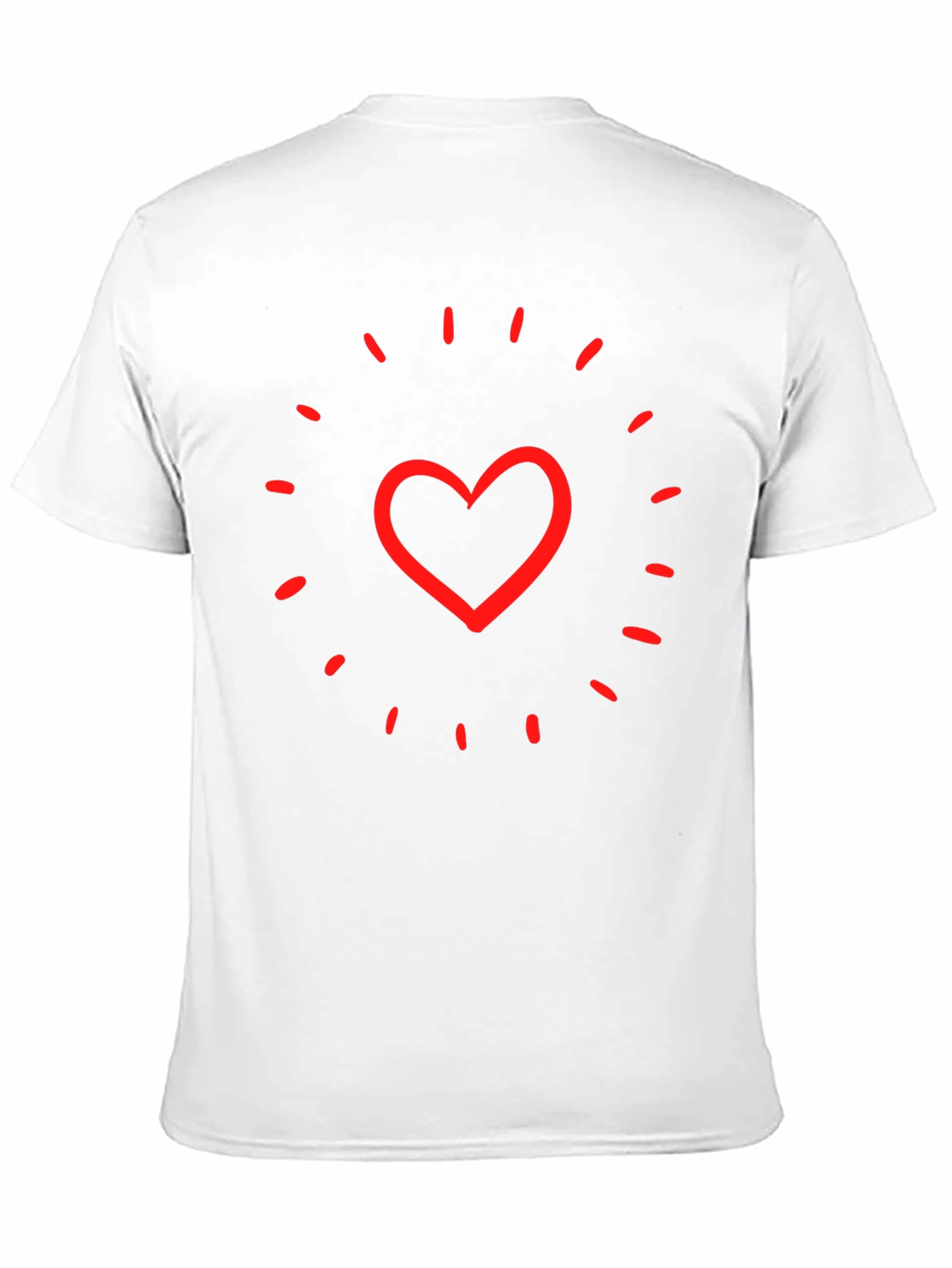 Heart Burst Graphic Tee - Black Cotton T-Shirt