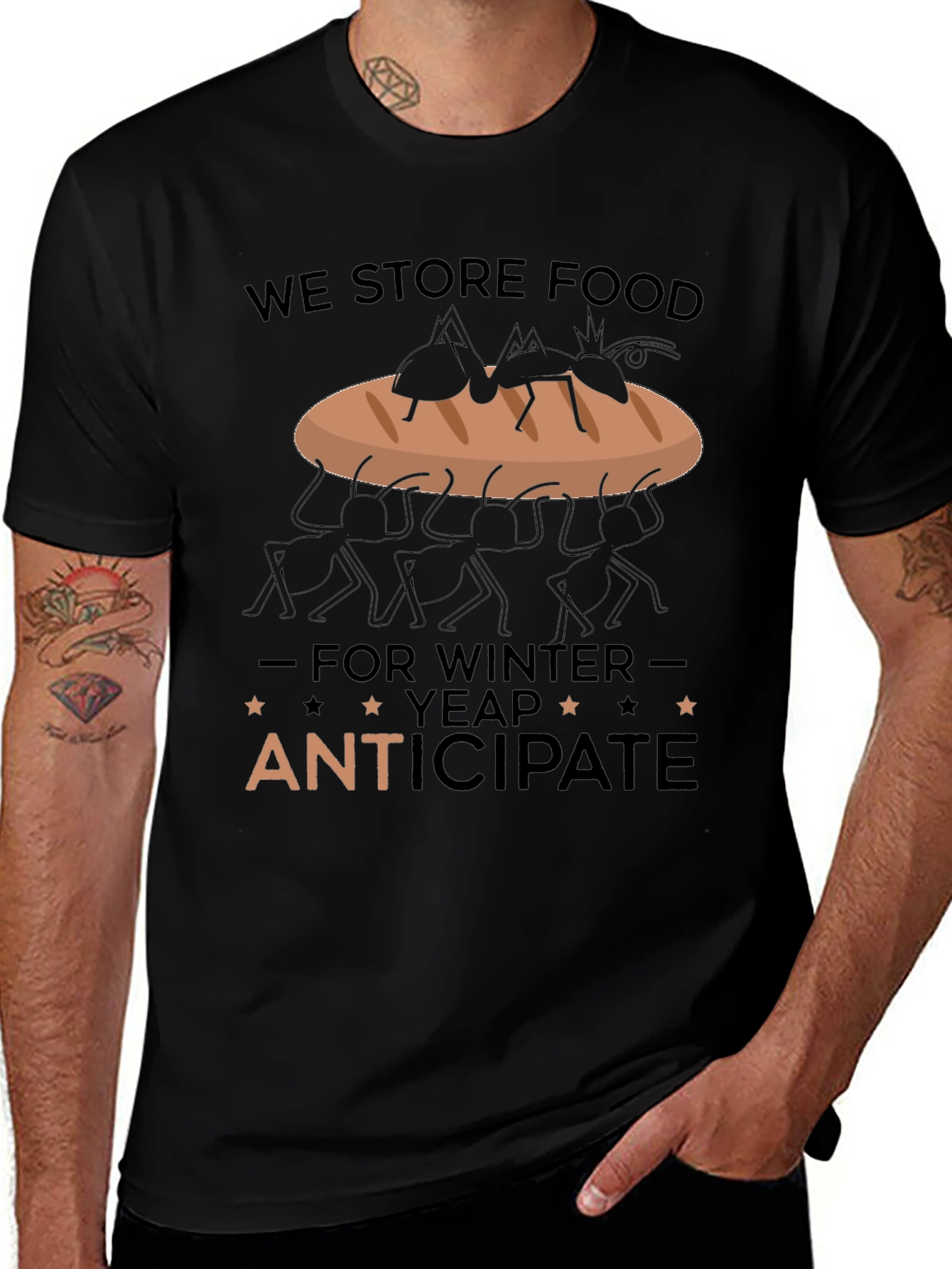 Ant Anticipate Funny Graphic Tee
