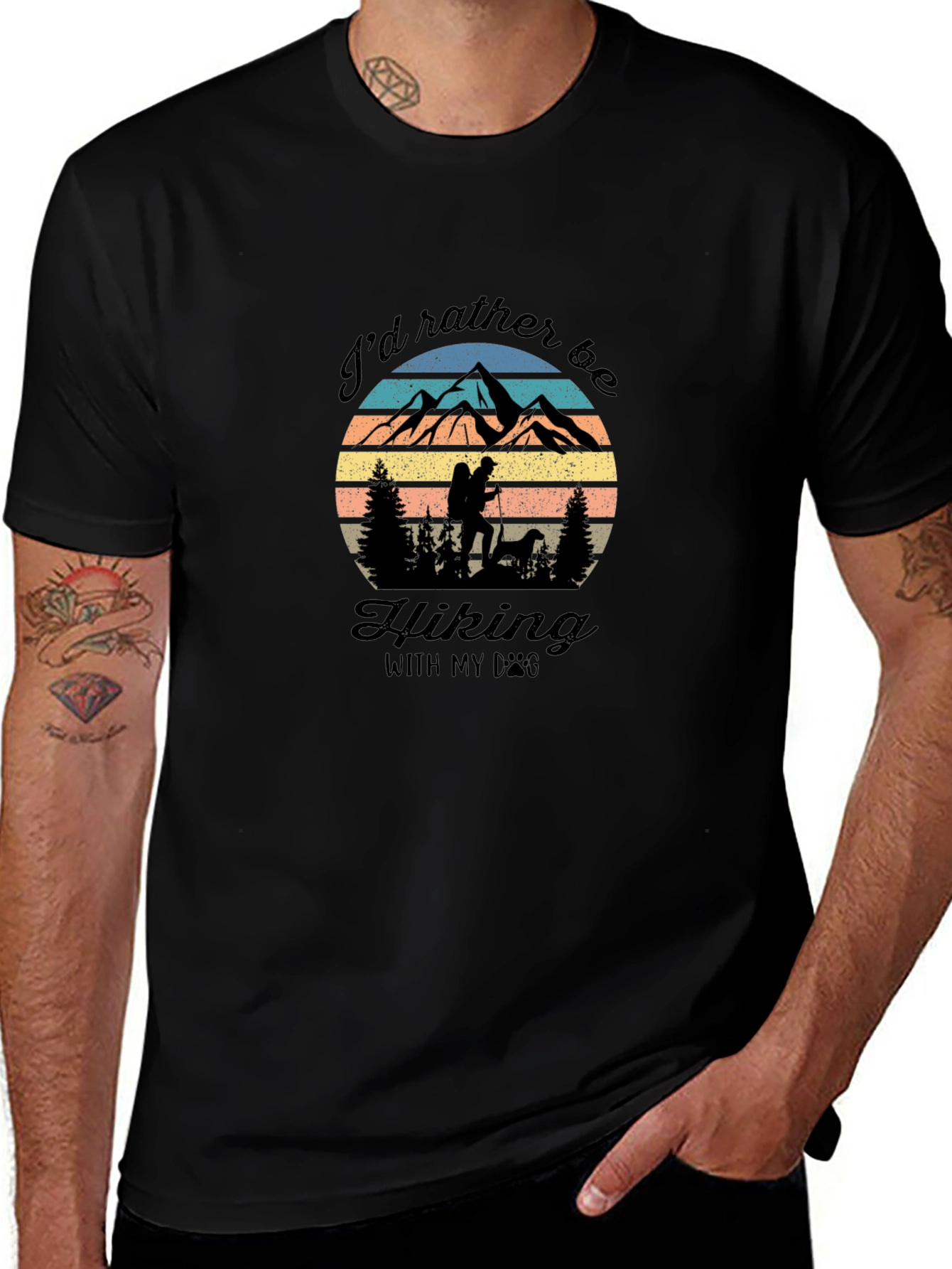 Hiking with Dog Graphic Tee