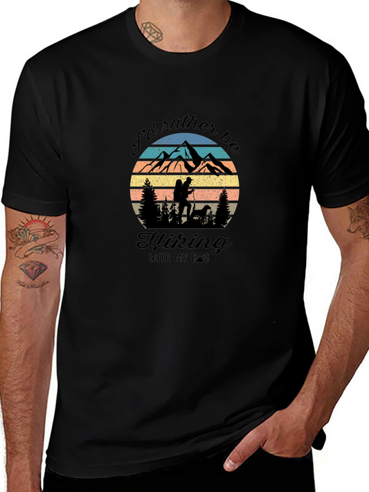 Hiking with Dog Graphic Tee