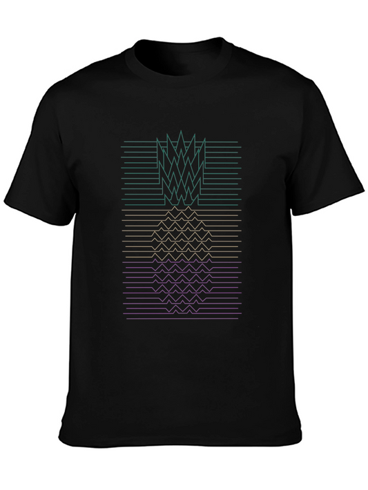 Abstract Pineapple Graphic Tee - Cool Minimalist Design
