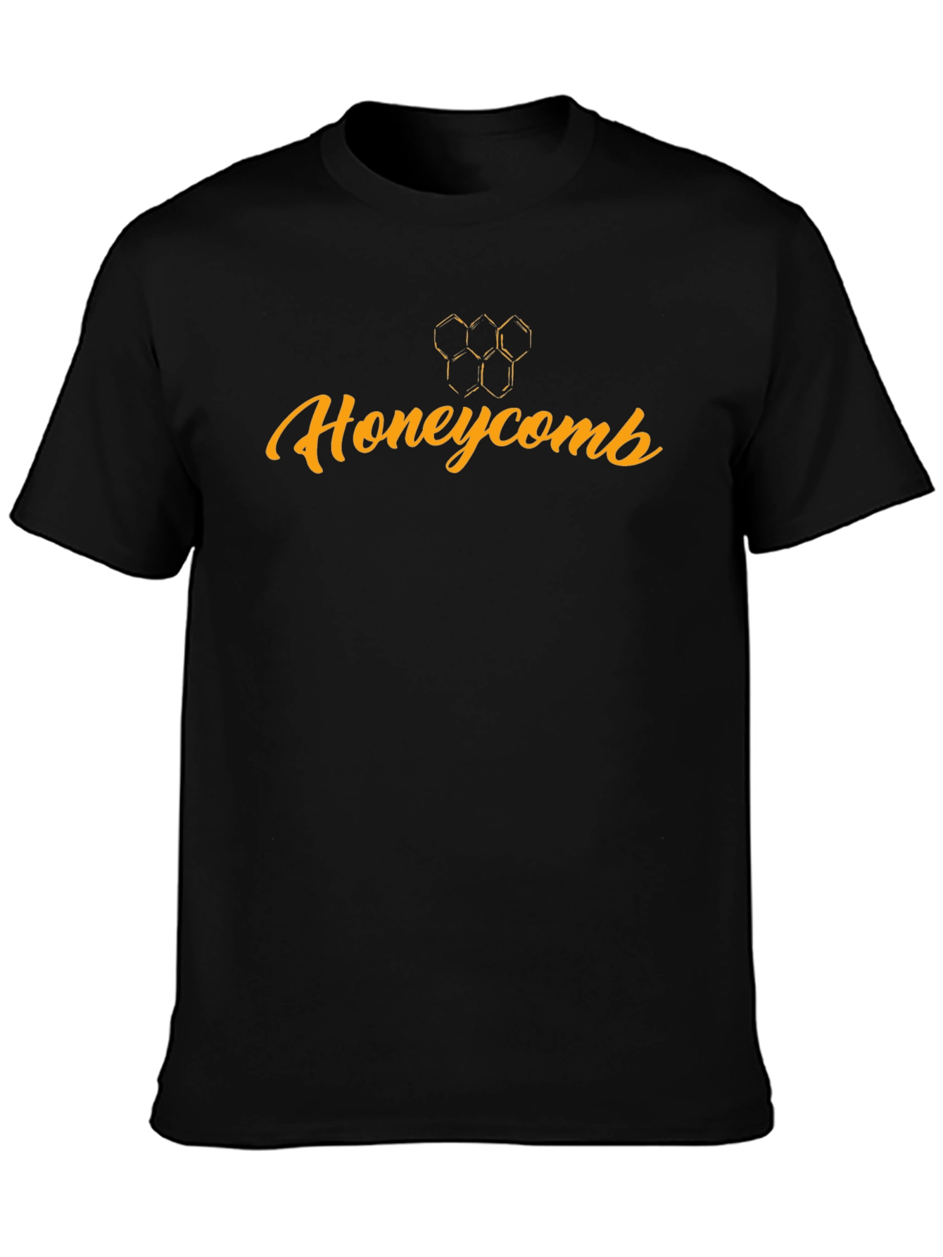 Honeycomb Graphic Tee - Stylish Black T-Shirt