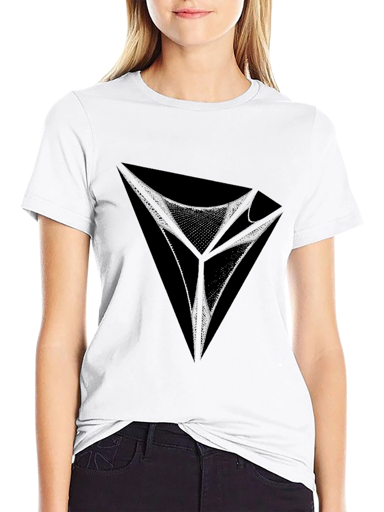 Abstract Geometric Graphic Tee - Modern Design Shirt