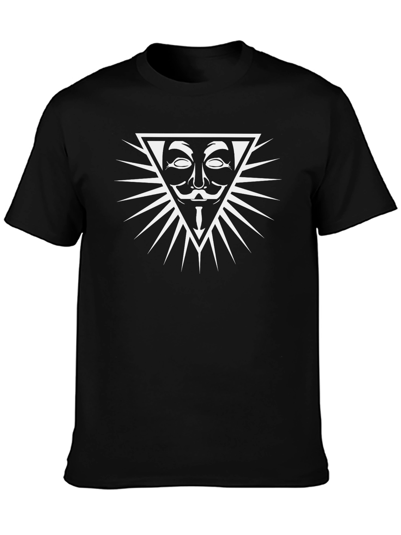 Anonymous Mask Graphic Black T-Shirt - Bold Statement Piece
