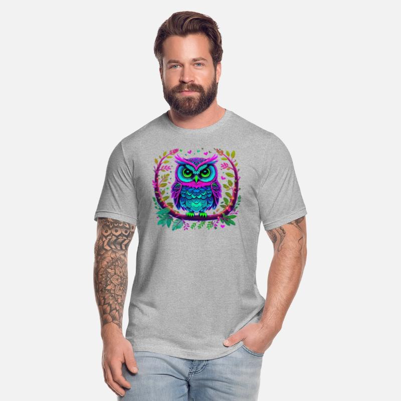 Radiant Owl: Colorful Perched Beauty