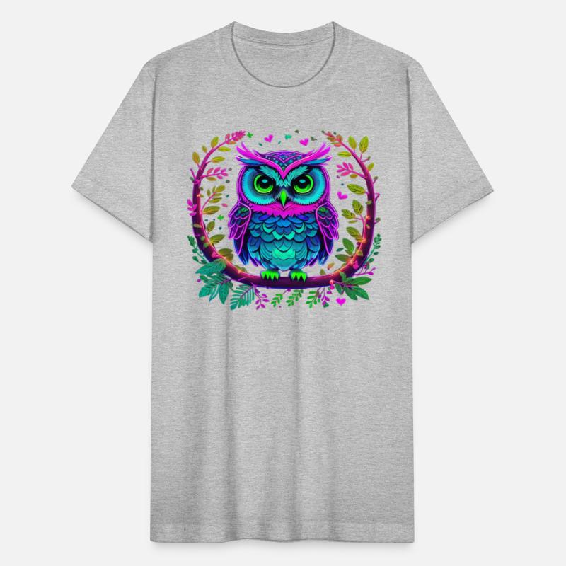 Radiant Owl: Colorful Perched Beauty