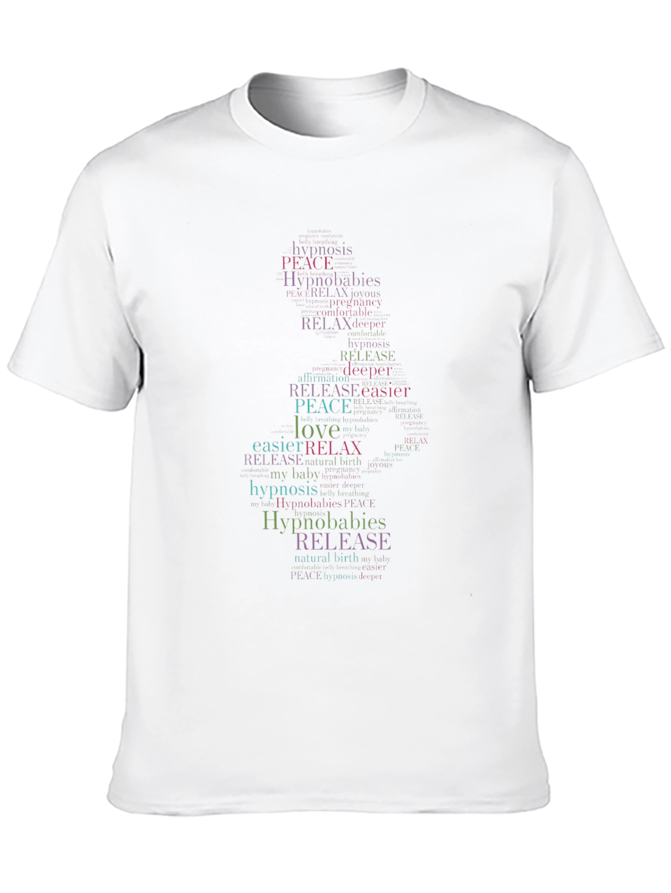Hypnobabies Word Art Black T-Shirt