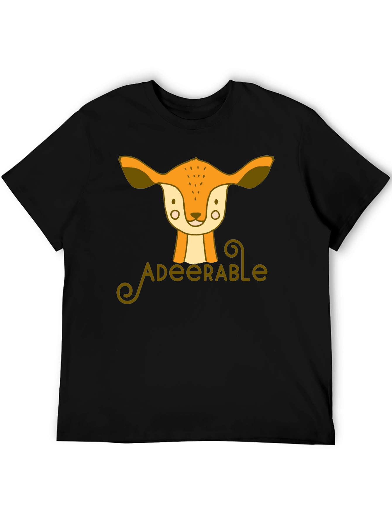 Adeerable Deer Graphic T-Shirt - Black