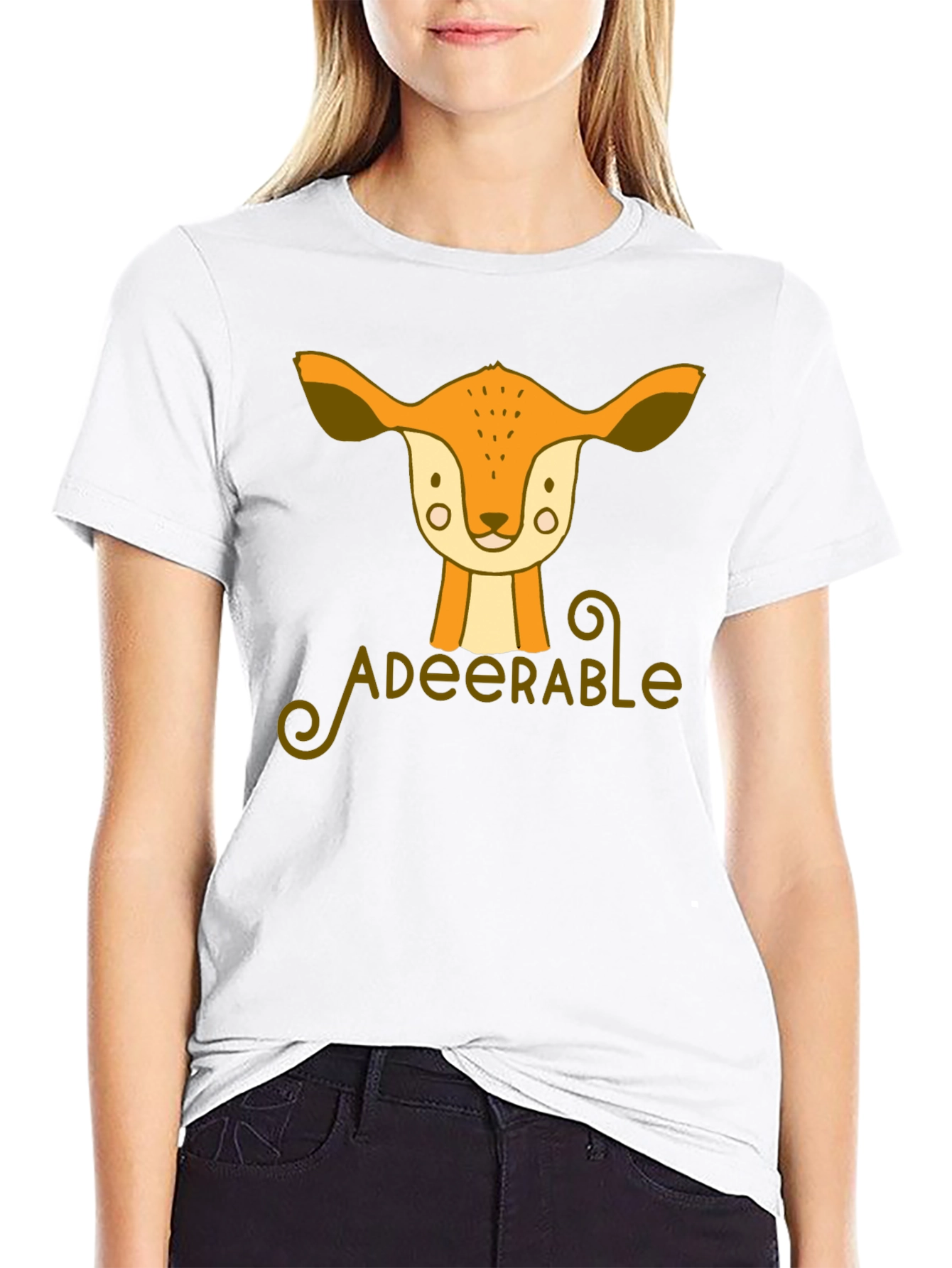 Adeerable Deer Graphic T-Shirt - Black