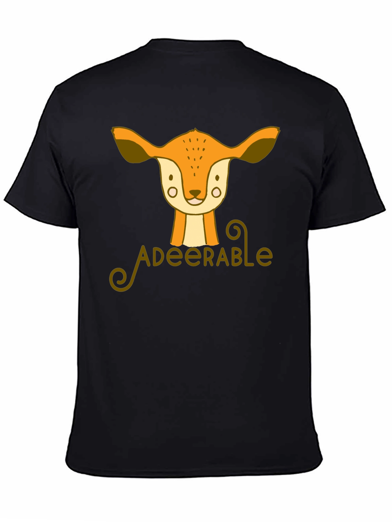 Adeerable Deer Graphic T-Shirt - Black