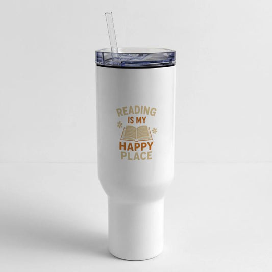 Reading Is My Happy Place – Funny Bookworm Quote