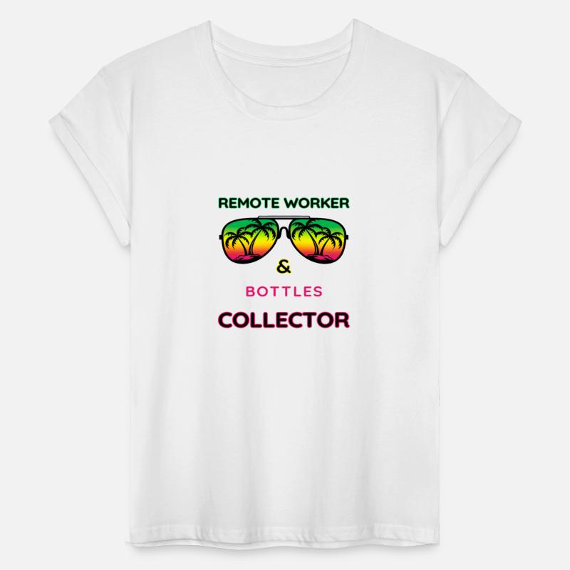 Remote worker and bottles collector