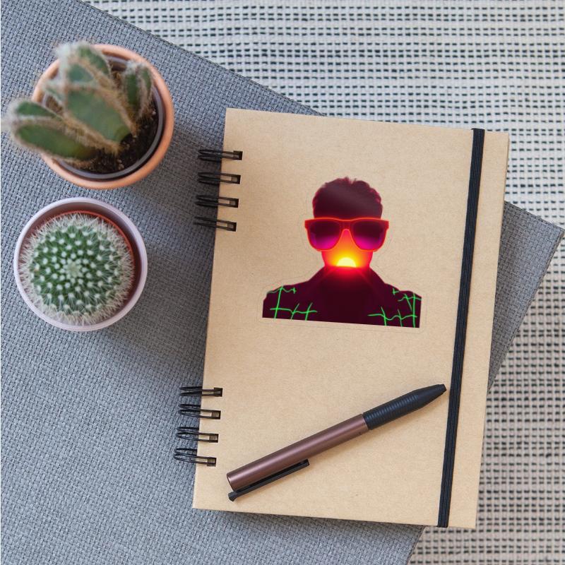 Retro Neon Sunburst Portrait Shirt