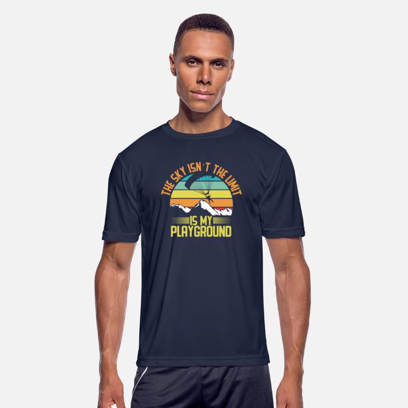 Retro Paragliding Design With Mountains