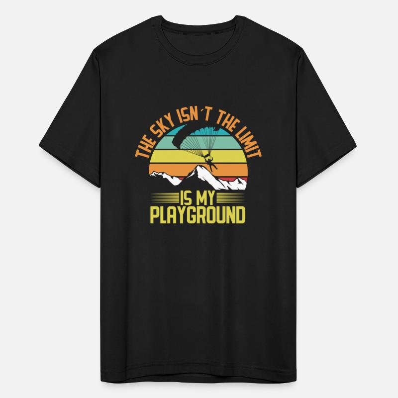 Retro Paragliding Design With Mountains