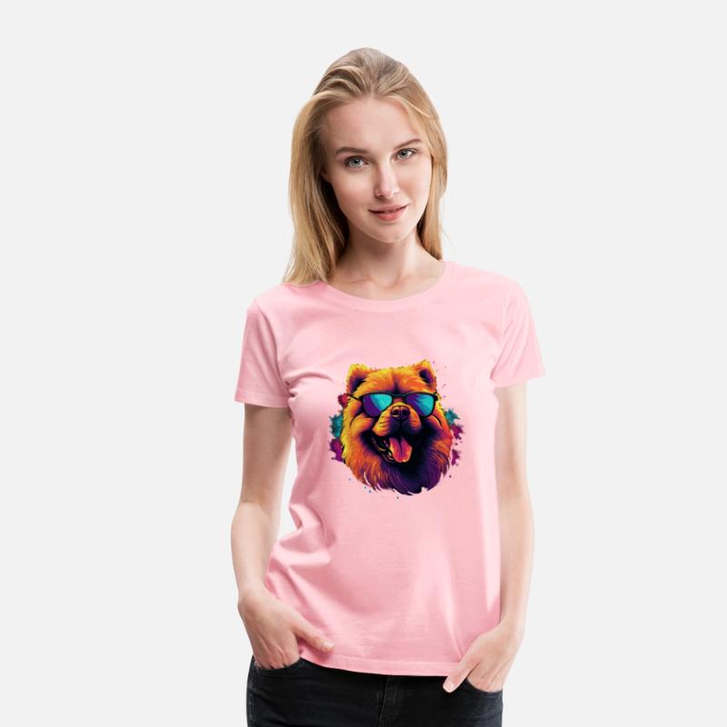 Retro Wave Chow Chow Dog Shirt
