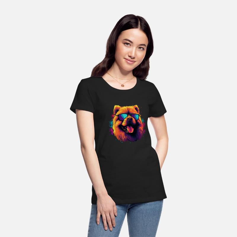 Retro Wave Chow Chow Dog Shirt