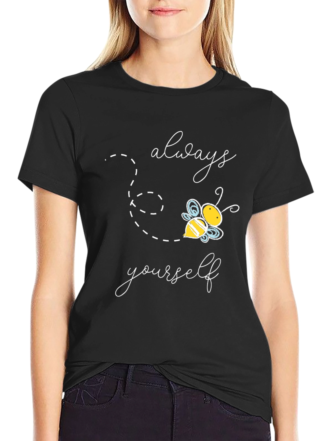 Always Bee Yourself Graphic Tee - Black