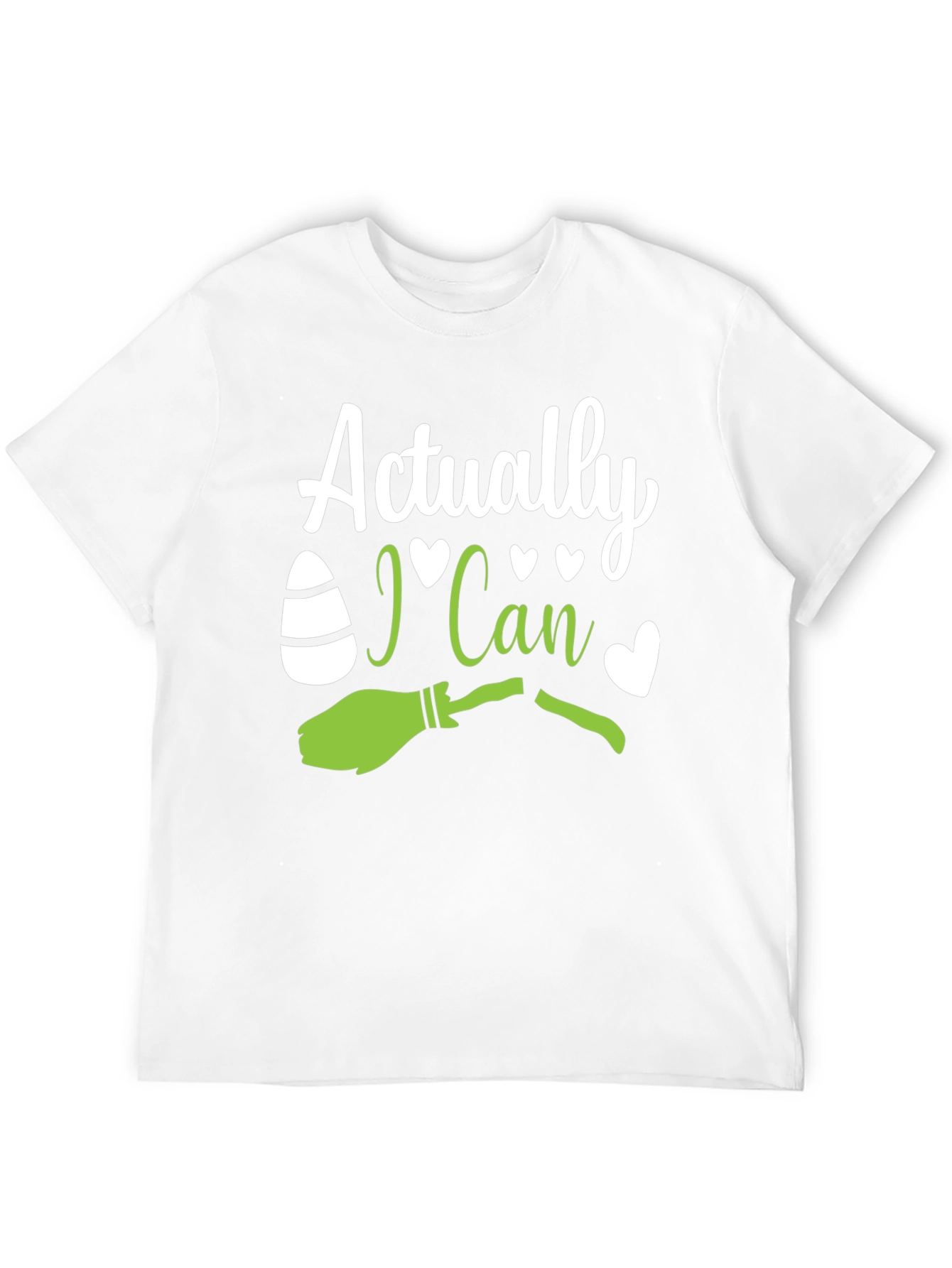 Actually I Can - Witch Broom Halloween T-Shirt