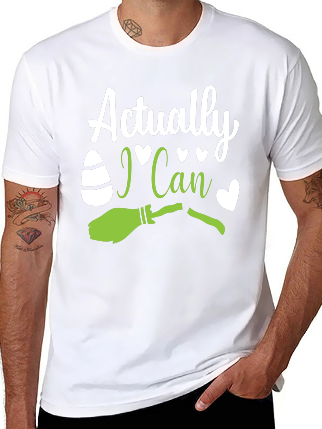 Actually I Can - Witch Broom Halloween T-Shirt